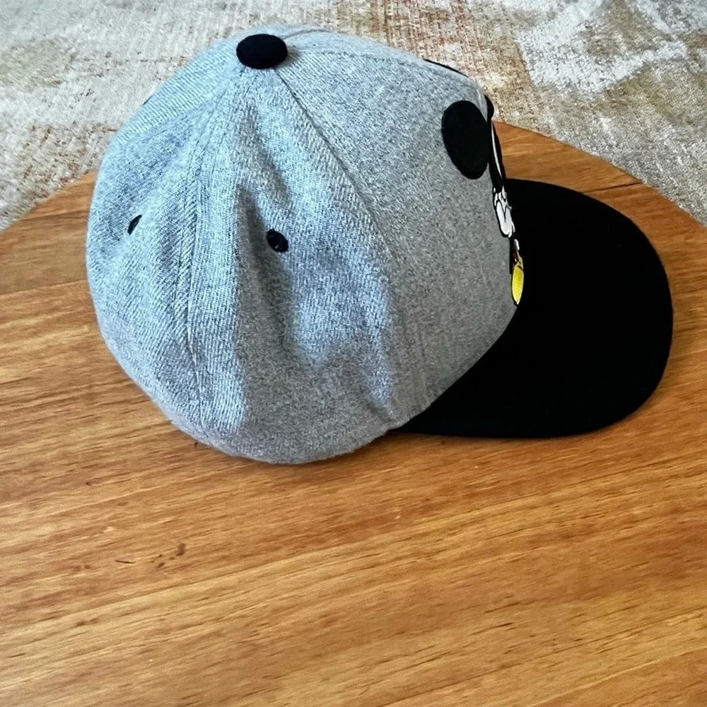Disney Mickey Mouse Kids Hat Cap - Embroidered Gray and Black OSFM